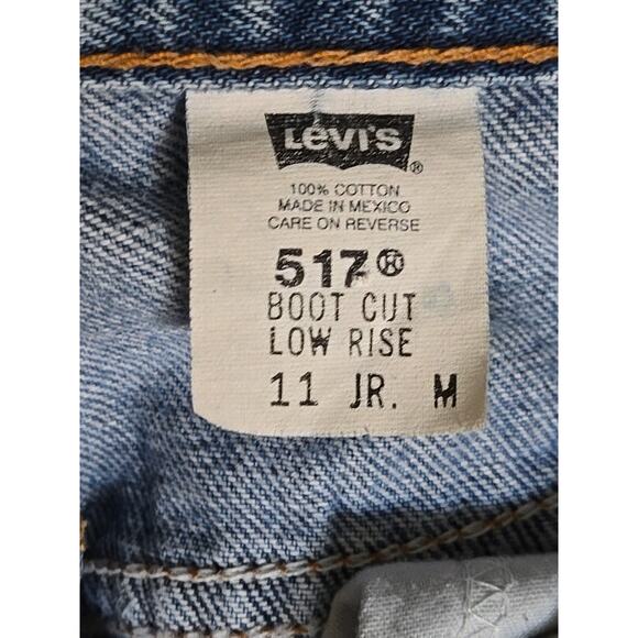 Vintage Levi's 517 Classic Fit Boot Cut Size 11 Jr. Women's Denim Jean - Picture 3 of 16